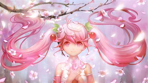 Download Wallpaper Spring Anime Sakura Art Miku Sakura Mike Orry