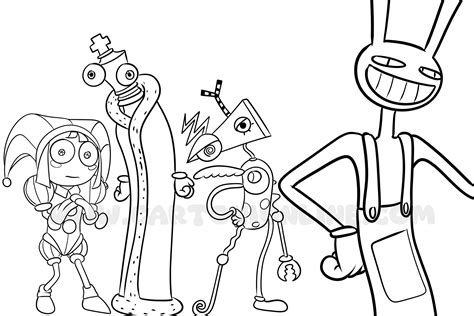 Desenho 01 De The Amazing Digital Circus Para Colorir