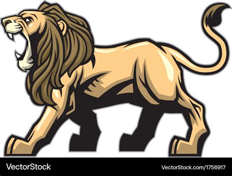 Lion Mascot Royalty Free Vector Image Vectorstock