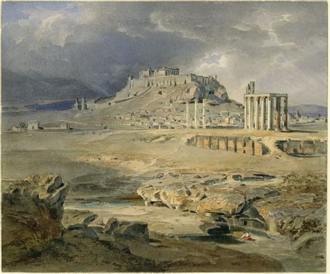 Athens Acropolis And The Olympieion 1836 Carl Rottmann Athens