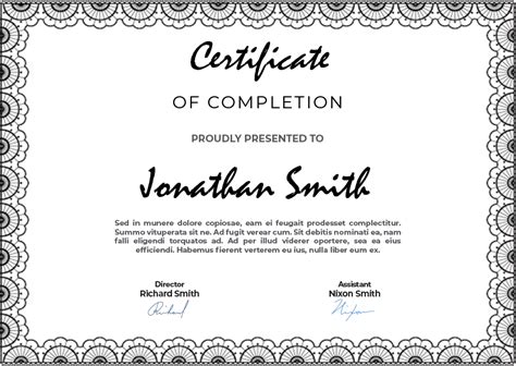 10 Certificate Of Completion Free Template In Psd Shop Fresh