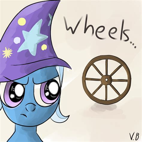 the great and powerful trixie never trust to wheel by vovab on deviantart