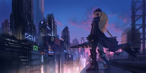 Anime Girl In City 4k Hd Anime 4k Wallpapers Images Backgrounds