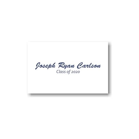 Jeremiah 2911 In White Name Card Graduation Announcements