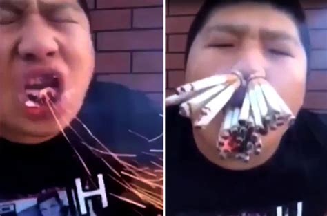 Man Smokes And Eats Cigarettes Daily Star