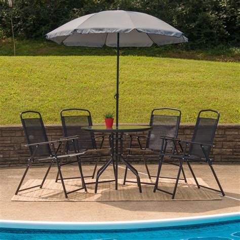 3,655 results for outdoor table and chairs. 6PC Black Patio Set & Umbrella GM-202012-BK-GG ...