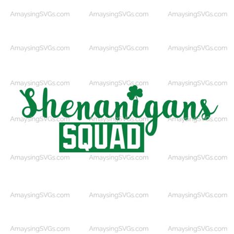 Shenanigans Squad Svg St Patricks Day Tshirt Svg Bridal Party Etsy