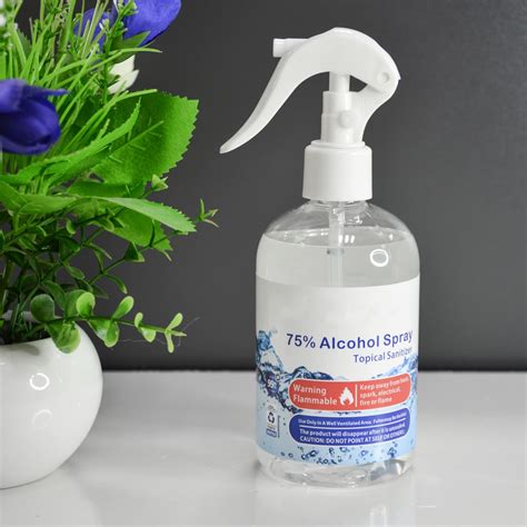 100 200 500 1000ml Refill Antibacterial Instant 75 Alcohol Sanitizing Disinfectant Spray