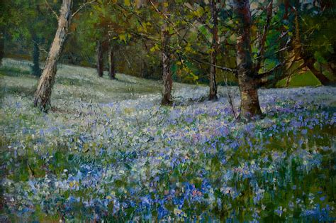 Bluebell Wood In Spring Bluebells Art Painting