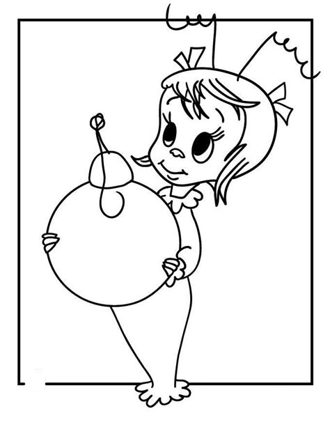 A Sweet Little Girl Cindy Lou Who Has A Big Bauble