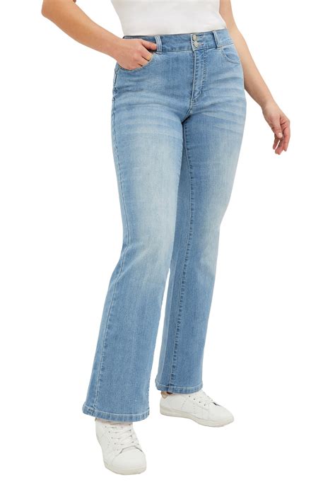 Ellos Womens Back Elastic Bootcut Jeans Jeans