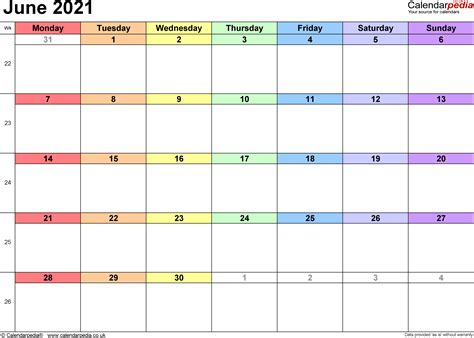 Calendar June 2021 Uk Bank Holidays Excelpdfword Templates