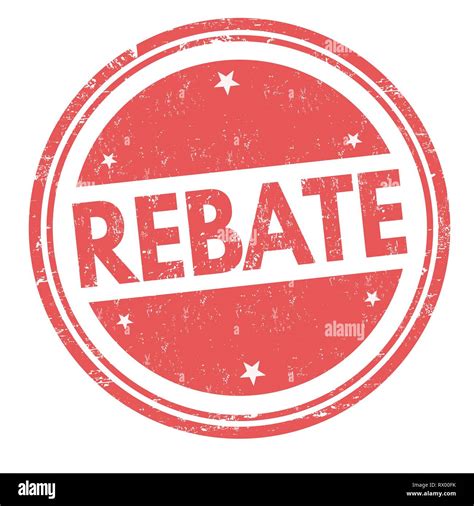 Rebate Sign Or Stamp On White Background Vector Illustration Stock