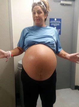 Woman With Enormous Pregnant Belly Gives A Painful Birth