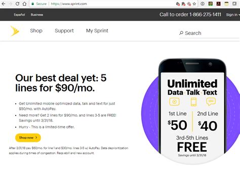 Sprint Offers 5 Lines Of Unlimited Data For 90 ~ Converge Network Digest