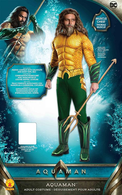 Rubies Mens Standard Movie Adult Aquaman Deluxe Costume As Shown