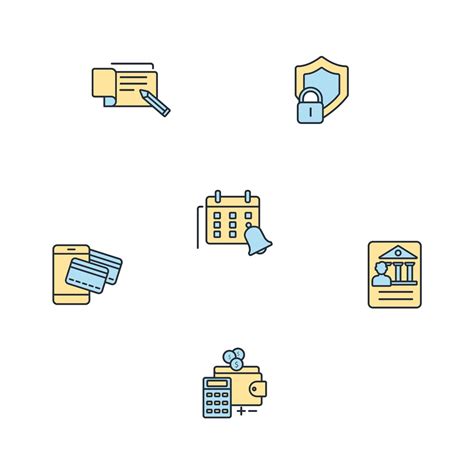 Online banking icons set . Online banking pack symbol vector elements