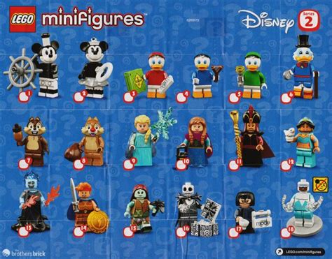 Lego Disney Series Cmf Collectible Minifigures Guide Sheet