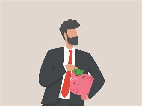 Premium Vector Businessman Saving Money Concept Illustration