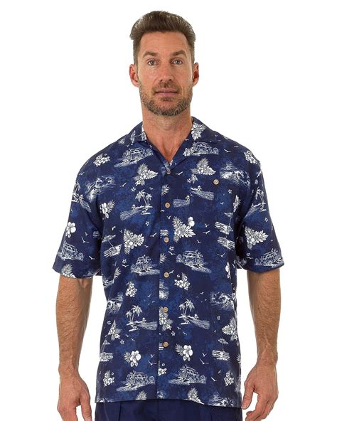 UZZI Men S Hawaiian Shirt Casual Button Down Short Sleeve Shirt Beach