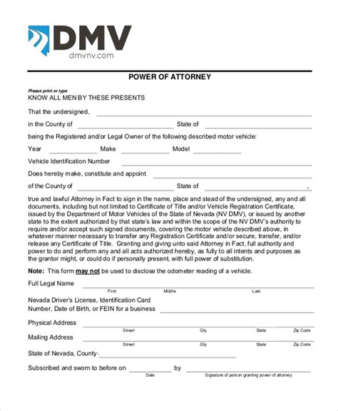 Free 20 Sample Power Of Attorney Forms In Pdf Ms Word