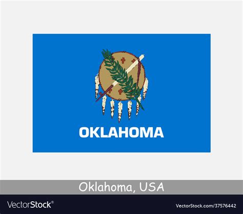 Oklahoma State Flag Ok Usa Royalty Free Vector Image