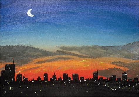 City Lights Painting By Silvia Louro Fine Art America