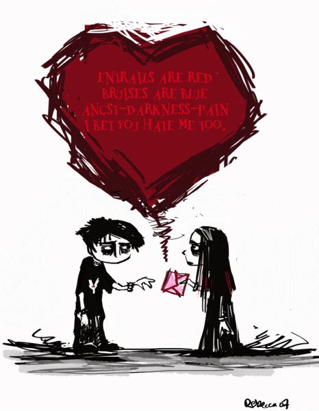 A Dark Gothic Valentines Sentiment Gothic Valentine Valentines