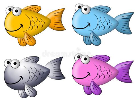 Colourful Cartoon Fish Clip Art Stock Illustration Illustration Of