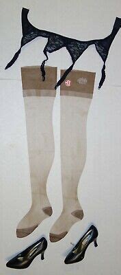 Vintage Nylon Stockings Micro Mesh Size Garter Type Deluxe Hosiery