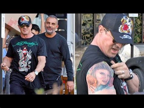Sly Stallone Shows His Massive Tattoo Of Wife Jennifer Flavin To