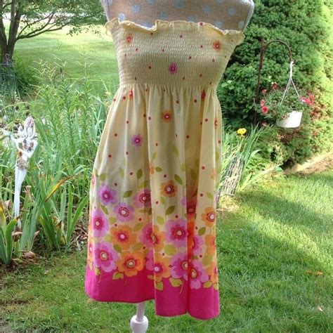 Pretty Yellow And Pink Floral Dress Pink Floral Dress Dresses