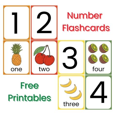 Diy Number Flash Cards Free Printable Extreme Couponing Mom 29f