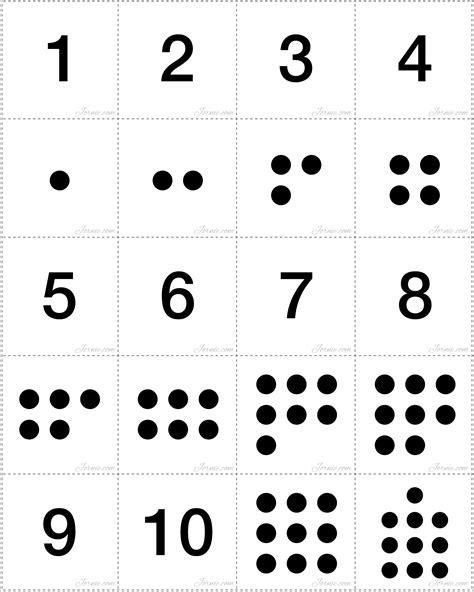5 Best Images Of Printable Dot Cards 1 10 Free Printable Numbers 1 10