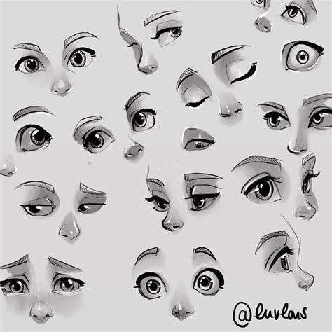 How To Draw Eyes Cartoon Set Of Cute Cartoon Eyelashes Open And
