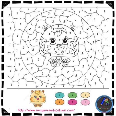 Fichas para colorear por números – Imagenes Educativas