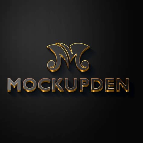 Free 3d Text Mockup Psd Template Mockup Den