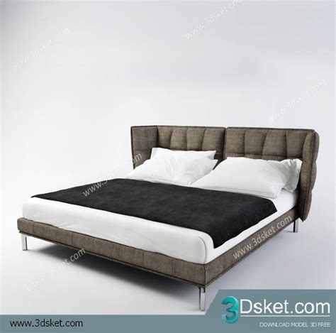 3D Model Bed Free Download Giường 092 - Download 3D Model Free, 3Dsket ...