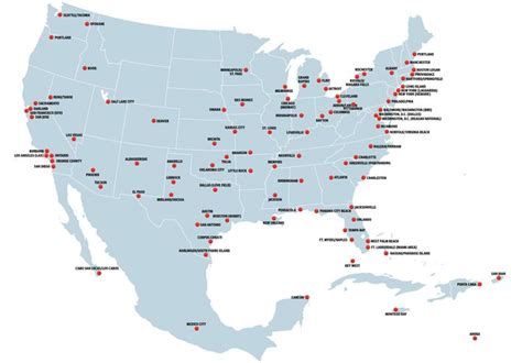 Map Of Where Southwest Airlines Flies - Crabtree Valley Mall Map