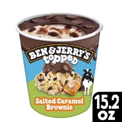 Ben Jerry S Topped Salted Caramel Brownie Ice Cream Pint Oz Fred Meyer