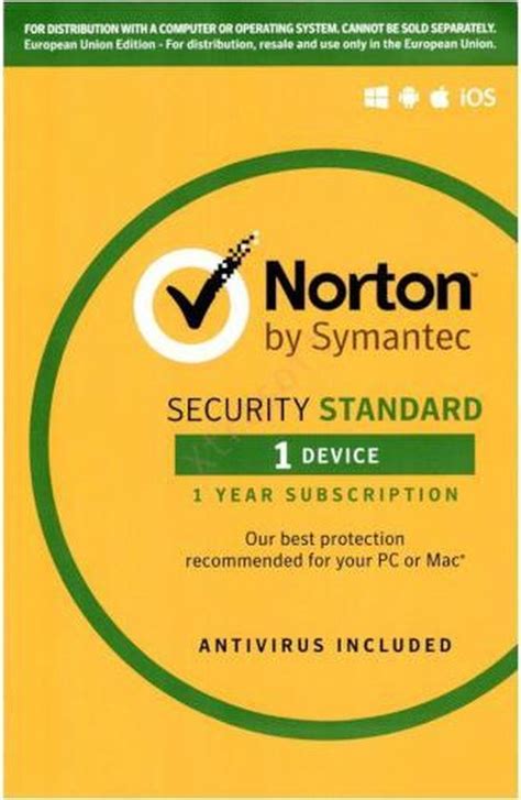 Symantec Norton Security Standard 1 User 1 Devices Oem