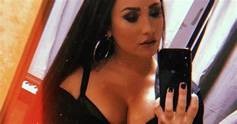 demi lovato sizzles in gaping gown as she leads the way for sexy selfies daily star