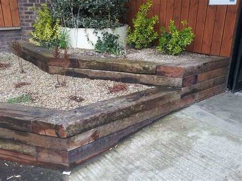 Railway Sleepers For Raised Flower Beds Excellent Recycling Idea