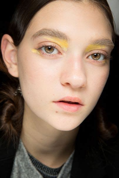 Autumnwinter 2017 Backstage Beauty British Vogue Yellow Makeup
