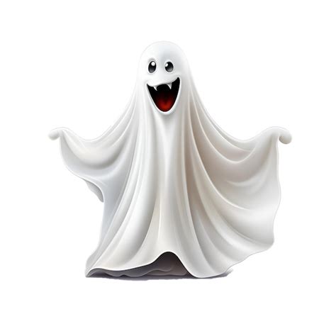 Premium Psd White Cartoon Ghost Vector