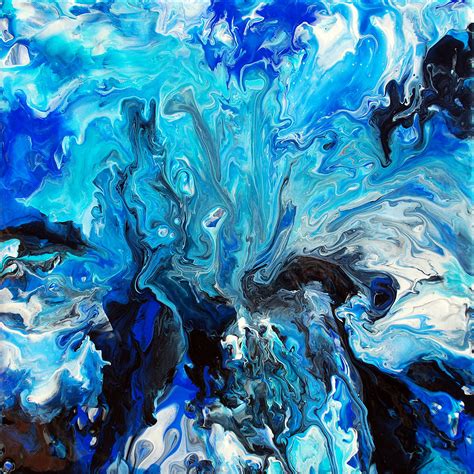 Blue Liquid Painting This Is Abstract Fluid Painting 45