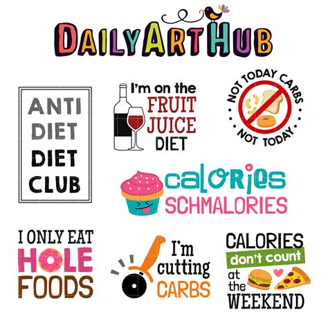 Diet Humor Quotes Clip Art Set Daily Art Hub Free Clip Art Everyday