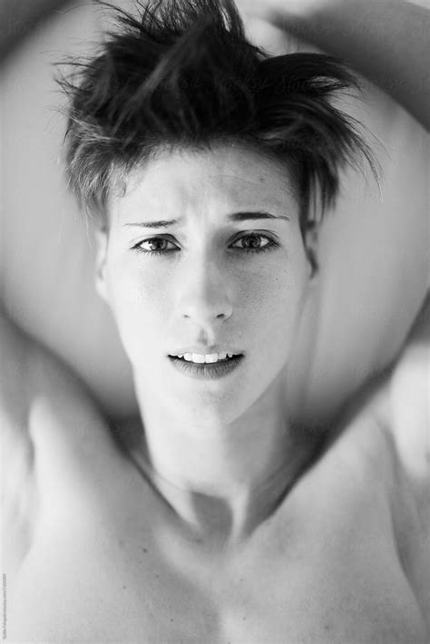 Androgynous Woman Looking At Camera By Guille Faingold Androgynous Portrait