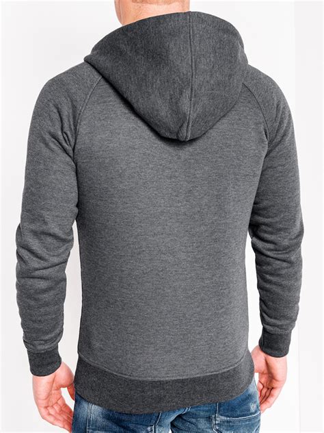 Mens Zip Up Hoodie B679 Dark Grey Modone Wholesale Clothing For Men