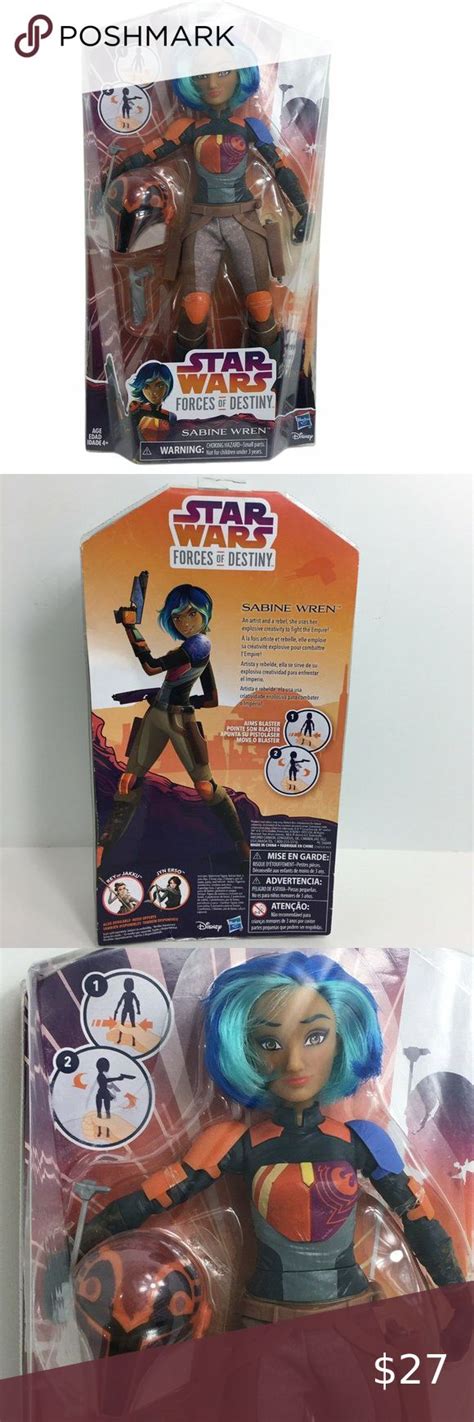 Star Wars Forces Of Destiny Sabine Wren 11 Doll Action Figure Hasbro Disney New In 2023 Star